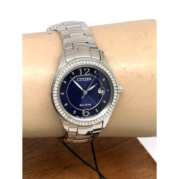 Citizen Womens Watch FE1140-86L Eco Drive Silhouette Blue Dial Silver Steel 29mm - Picture 12 of 15